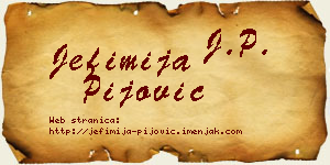 Jefimija Pijović vizit kartica